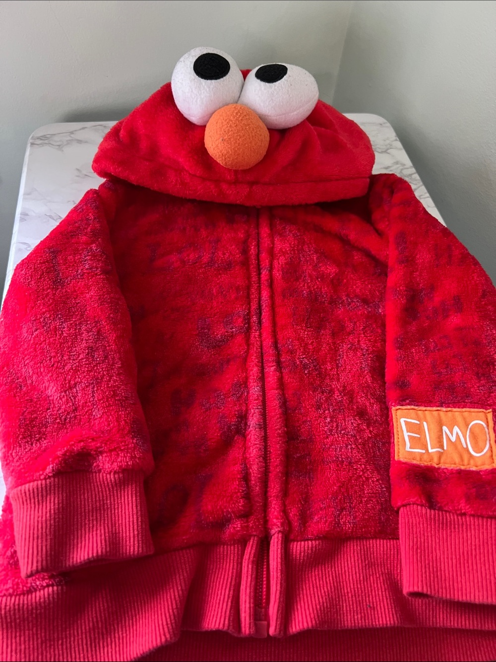 Sesame Street Elmo Red Hooded Jacket with Character Hood